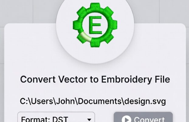 Convert Vector Artwork to Machine-Ready Embroidery Files